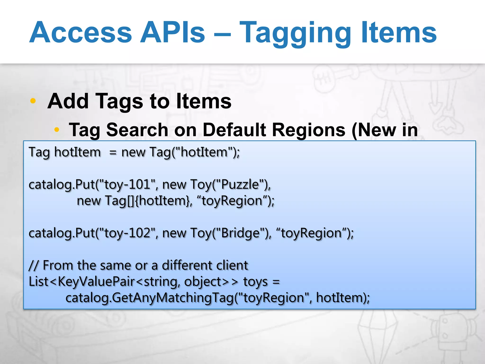 DeploymentUsersUpdate Web.configCopy Client DLLs Application Application Application…Caching Access LayerCaching Access LayerCaching Access Layer<hosts>      <host name="BL1CDB8083714“cachePort="22233" cacheHostName="DistributedCacheService"/>     …..   </hosts> <localCacheisEnabled=“true"  ../><security … />.NET 3.5 SP1 OR .NET 4Caching ServiceCaching  ServiceCaching  Service.NET 4Configure AppFabricInstall AppFabricConfiguration Store 