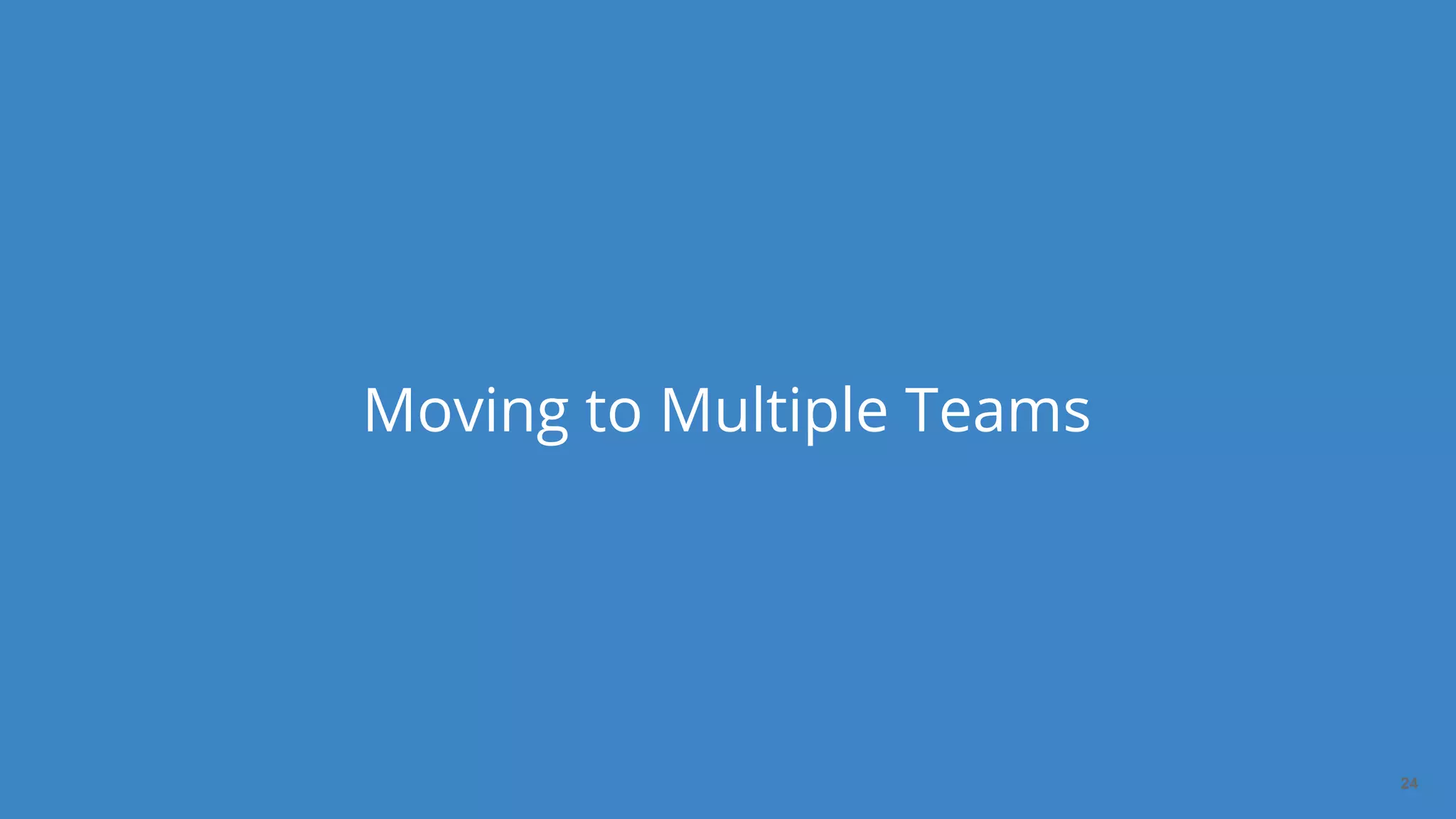 Dan Podsedly, SpringOne Platform, 2016Dan Podsedly, SpringOne Platform, 2016
Moving to Multiple Teams
24
 