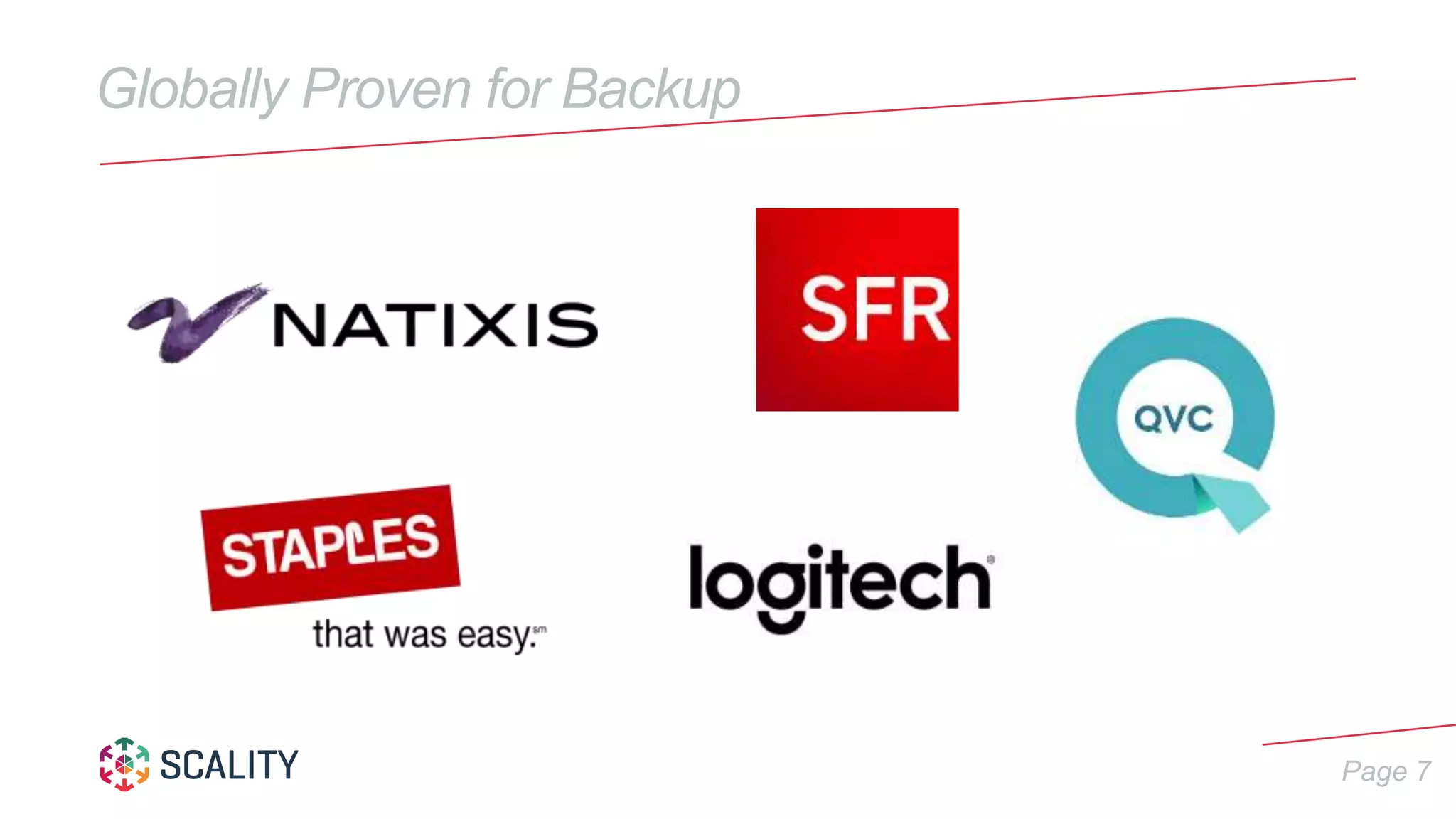 Page 7
Globally Proven for Backup
 