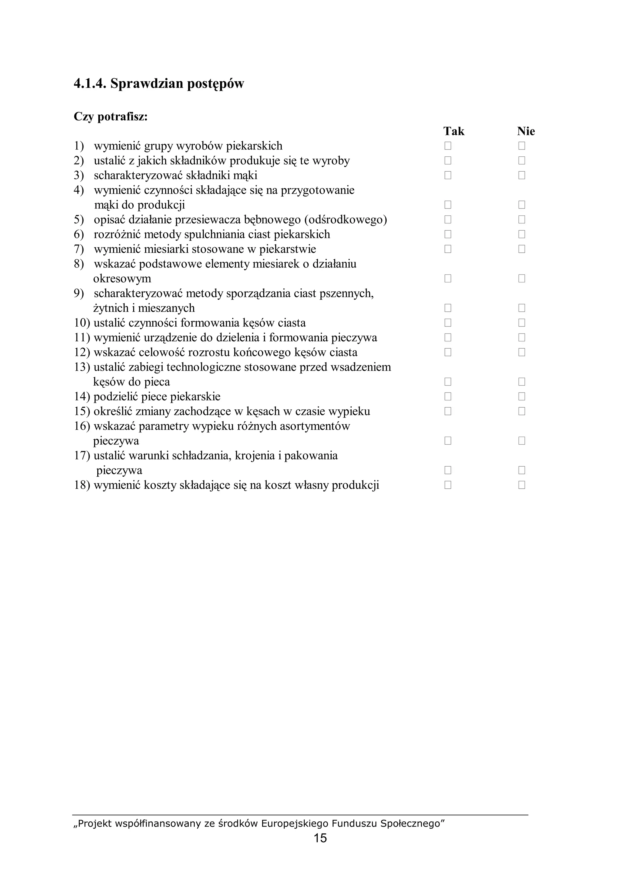 Produkowanie wyrobów piekarskich, ciastkaeskich i cukierniczych | PDF
