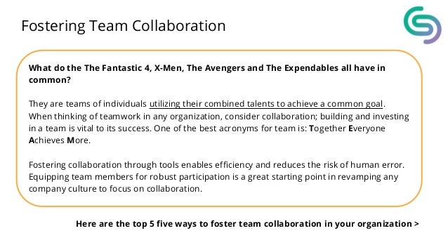 Fostering Team Collaboration As Featured On Hr Fostering Team Collaboration As Featured On Hr