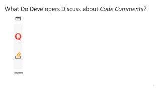 What Do Developers Discuss about Code Comments?
5
 