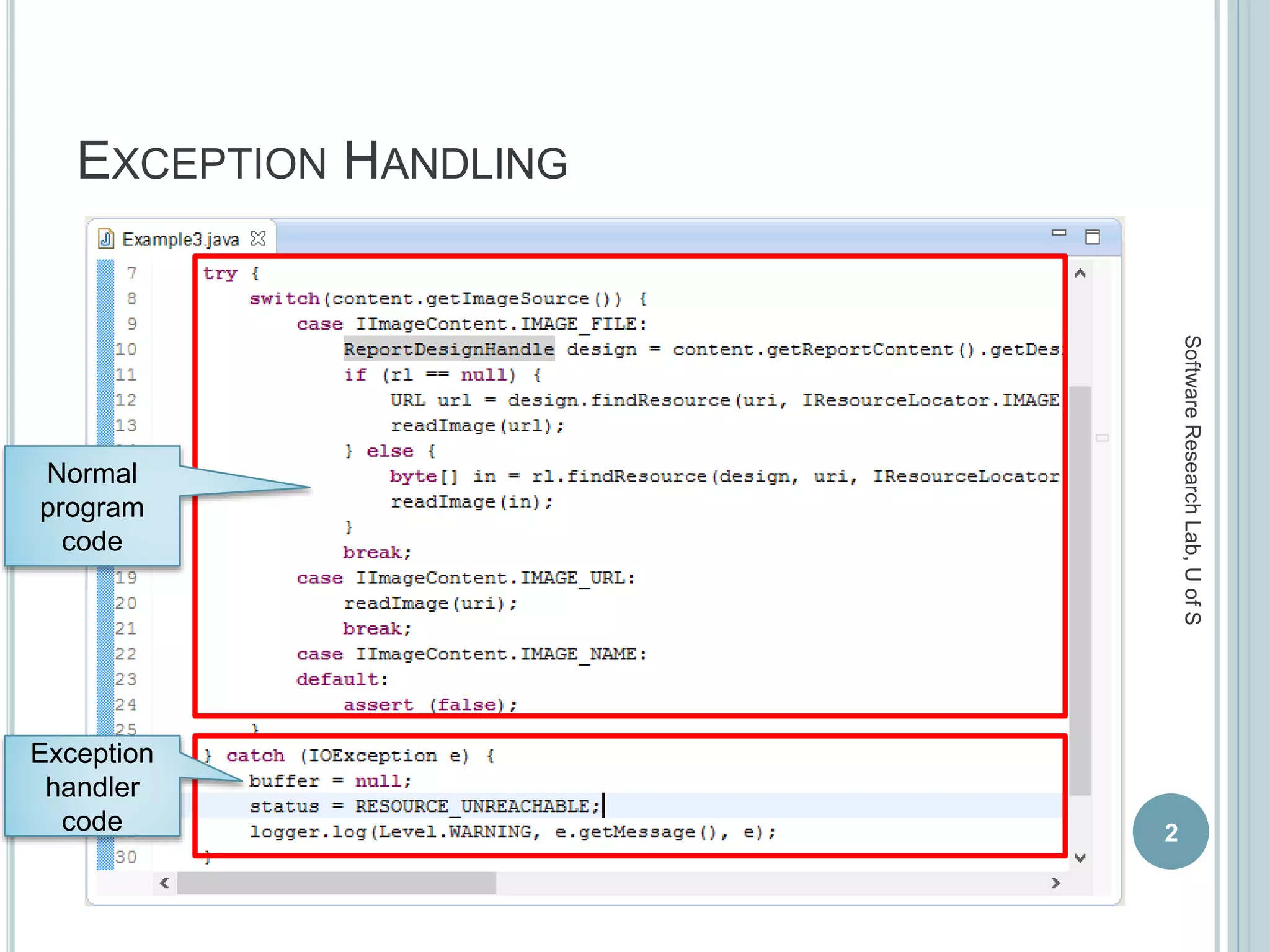 SurfExample- Recommendation of Exception Handling Code Examples | PPT