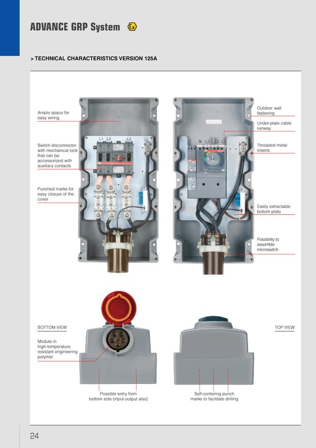 Scame Advance GRP EX ATEX Hazardous Area Zone 22 Socket (Interlocked