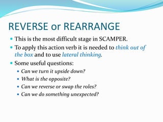 Reverse Rearrange Example Scamper watches | PPSX