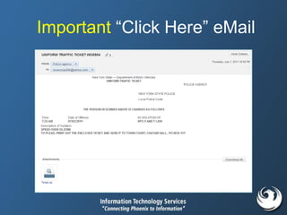 Important “Click Here” eMail
 