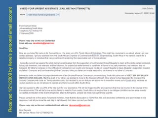 Received1/21/2009byIlene’spersonalemailaccount
 