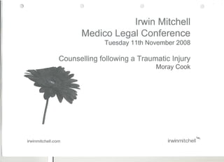 Counselling following a Traumatic Injury