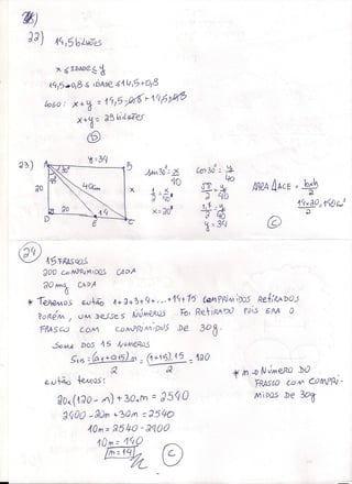 Resolução comentada de matemática UERJ 2014