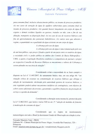 Ofício sugerindo Decreto de Estado de Alerta