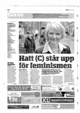Hatt (c) står upp för feminismen