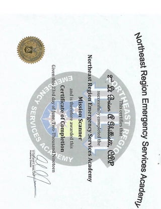 Brian Ghilliotti: Civil Air Patrol: Mission Scanner Training Certificate
