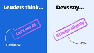Let’suseAI
Devs say…
Leaders think…
AIhelpsslightly
67 %
#1 Initiative
 