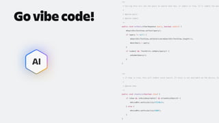 AI
/**
* Calling this will set the query to search text box. if submit is true, it'll submit the quer
*
* @param query
* @param submit
*/
public void setQuery(CharSequence query, boolean submit) {
mSearchSrcTextView.setText(query);
if (query != null) {
mSearchSrcTextView.setSelection(mSearchSrcTextView.length());
mUserQuery = query;
}
if (submit && !TextUtils.isEmpty(query)) {
onSubmitQuery();
}
}
/**
* if show is true, this will enable voice search. If voice is not available on the device, thi
*
* @param show
*/
public void showVoice(boolean show) {
if (show && isVoiceAvailable() && allowVoiceSearch) {
mVoiceBtn.setVisibility(VISIBLE);
} else {
mVoiceBtn.setVisibility(GONE);
}
}
Go vibe code!
 