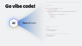 /**
* Call this method and pass the menu item so this class can handle click events for the Menu I
*
* @param menuItem
*/
public void setMenuItem(MenuItem menuItem) {
this.mMenuItem = menuItem;
mMenuItem.setOnMenuItemClickListener(new MenuItem.OnMenuItemClickListener() {
@Override
public boolean onMenuItemClick(MenuItem item) {
showSearch();
return true;
}
});
}
/**
* Return true if search is open
*
* @return
*/
public boolean isSearchOpen() {
return mIsSearchOpen;
}
/**
* Open Search View. This will animate the showing of the view.
*/
public void showSearch() {
showSearch(true);
}
}
Tons of code
AI
Go vibe code!
 