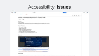 Issues
Accessibility
 