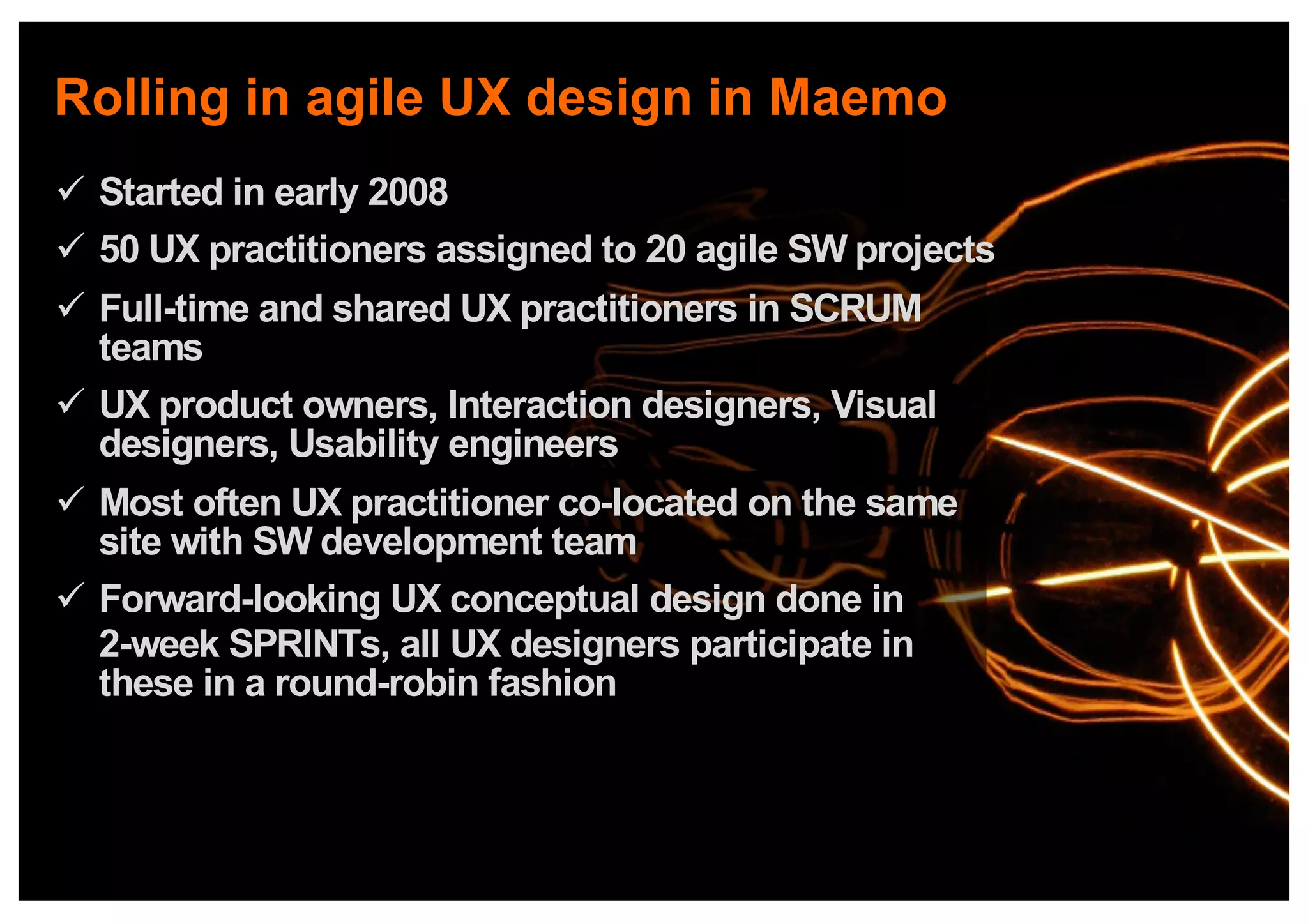Bridging user experience design with agile product development | PDF