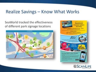 Realize Savings – Know What Works
SeaWorld tracked the effectiveness
of different park signage locations
 