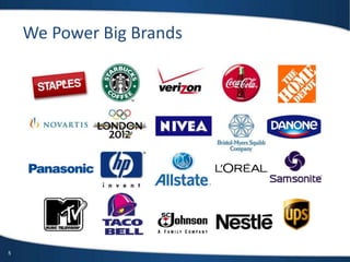 5
We Power Big Brands
 