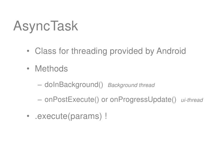 Threading in Android