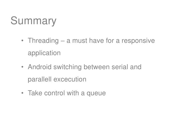 Threading in Android