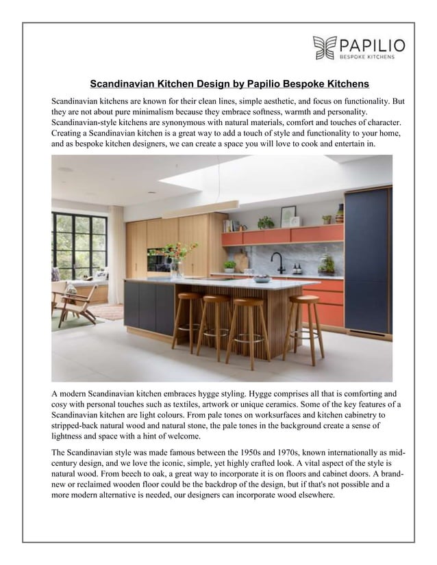 Scandinavian Kitchen Design by Papilio Bespoke Kitchens PDF