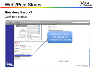 How does it work? Configure product Web2Print Stores 