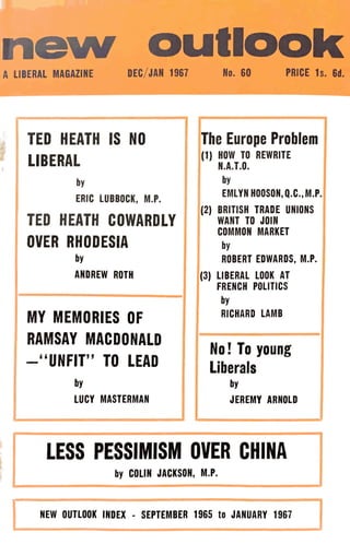 New Outlook: Ted Heath is No Liberal (1967)
