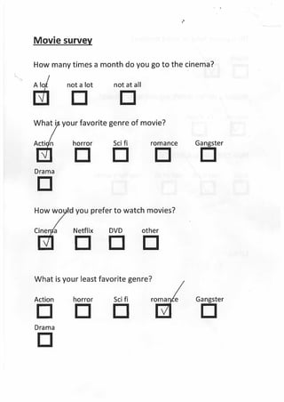 Media movie survey