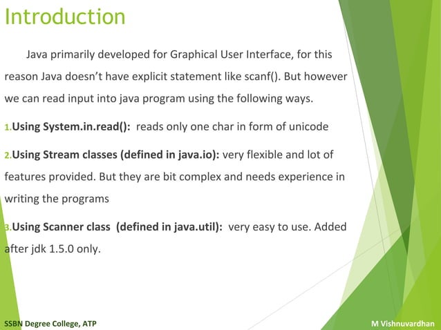 Scanner class | PPT | Programming Languages | Computing