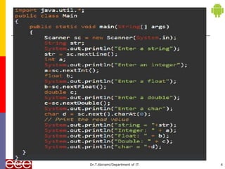 Scanner class java | PPT