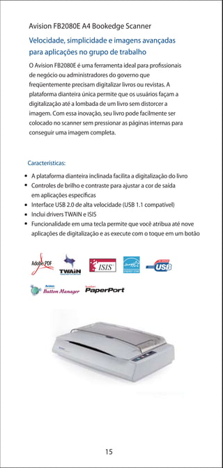 Scanners Avision - Conhecendo os produtos e suas descrições