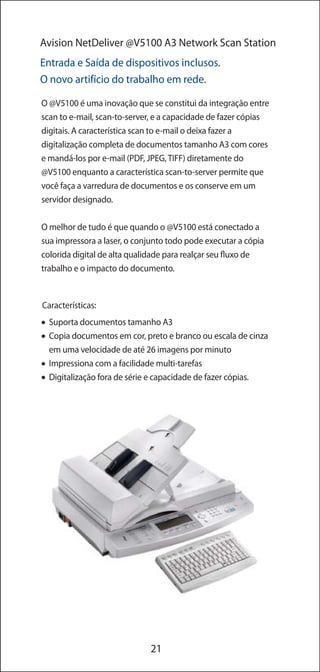 Scanners Avision - Conhecendo os produtos e suas descrições