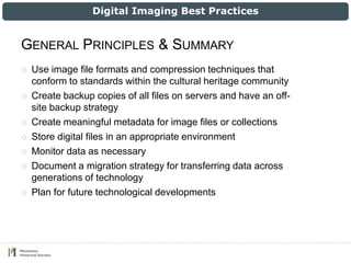 Digital Imaging Best Practices