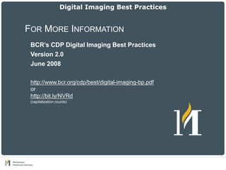 Digital Imaging Best Practices