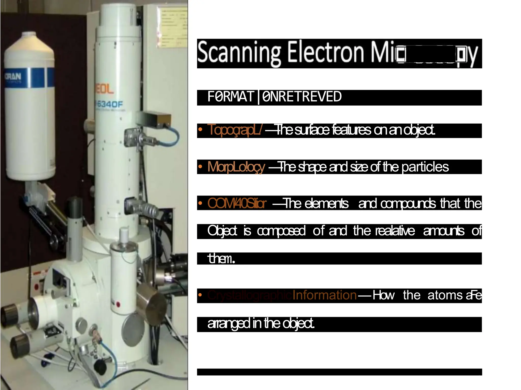Scanning Electron Microscopy techniquess | PPT