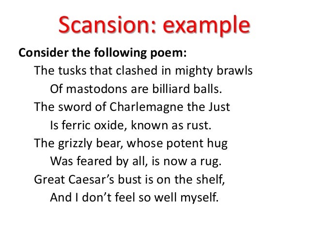 scansion marks examples scansion marks examples