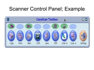 Scanner Control Panel; Example 