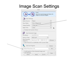 Image Scan Settings 