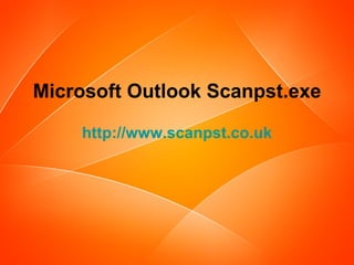 Microsoft Outlook Scanpst.exe   http://www.scanpst.co.uk 