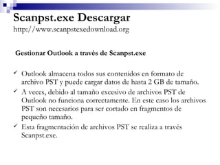 Scan Pst Download Scanpst.exe Descargar | PPT