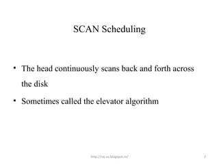 Scan scheduling 50 1 | PPT