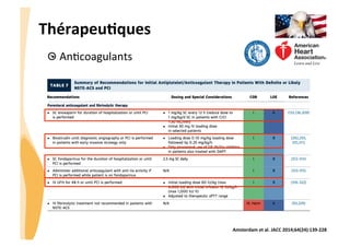 CHU_Hôpitaux de Rouen - page 29
ThérapeuJques	
  
 An8coagulants	
  
Amsterdam	
  et	
  al.	
  JACC	
  2014;64(24):139-­‐228	
  
 