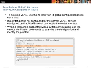 Presentation_ID ‹#›© 2017 Cisco Systems, Inc. All rights reserved. Cisco Confidential
Troubleshoot Multi-VLAN Issues
Inter...