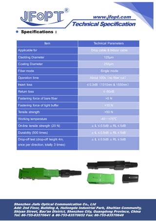 Sc apc sm fast connector | PDF