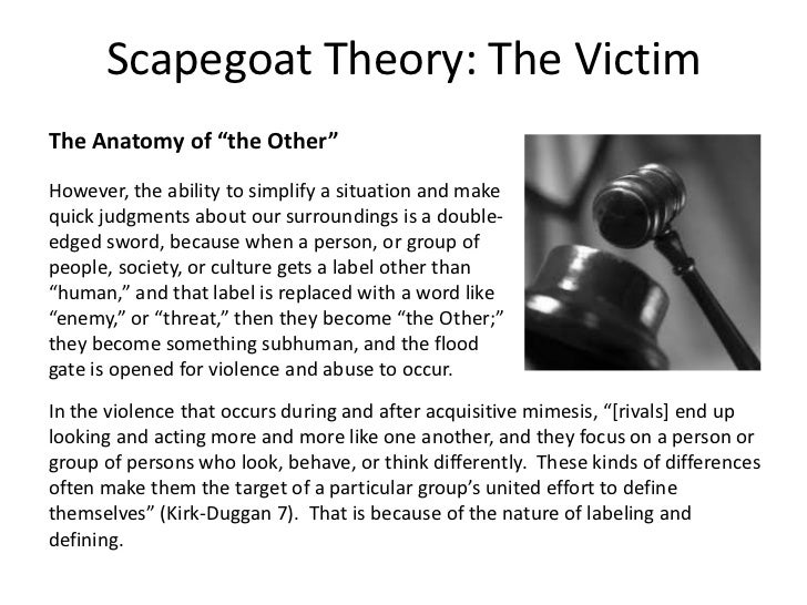 Scapegoat theory & Christianity