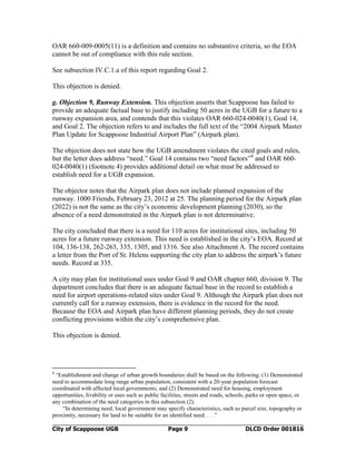 Scappoose Urban Growth Boundary Decision | PDF