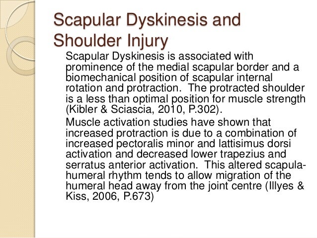 Scapular dyskinesis