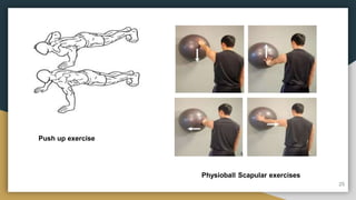 Push up exercise
Physioball Scapular exercises
25
 