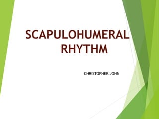 SCAPULOHUMERAL
RHYTHM
CHRISTOPHER JOHN
 